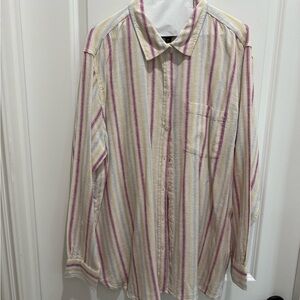 🌟GAP Women's Multicolor Striped Button-Down Shirt